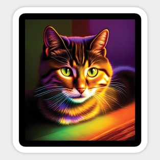 Mesmerizing Surreal Cat Sticker